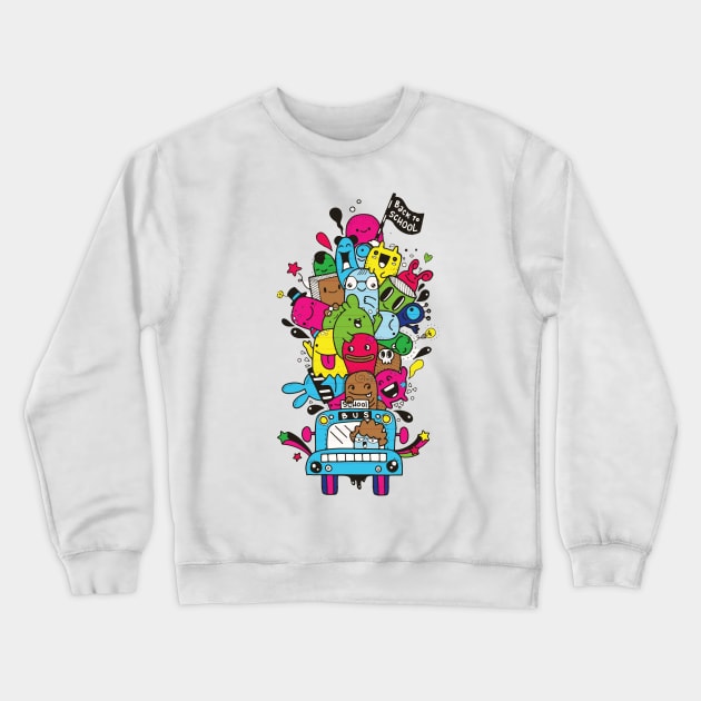 back to school doodle Crewneck Sweatshirt by Mako Design 